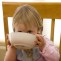 Toddler eating stock image