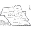 Macon County, N.C., map courtesy of the U.S. Census Bureau, via Wikipedia.