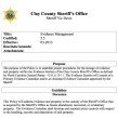 Clay County evidence policy